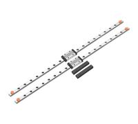 QUARKZMAN 2 pcs MGN9 400mm Guía Lineal Con 2 pcs MGN9H Bloque De Carrera Deslizante Cojinete De Acero Y 2 pcs Guía Lineal Mini MGN12 De Plástico Para Impresoras 3D Y Máquinas CNC DIY Plata