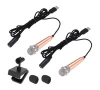 QUARKZMAN 2 Pcs Micrófono Mini, Micrófono Pequeño Tipo C Para Teléfono Con Cubierta De Espuma Para Grabar Voz En Teléfono, Dorado