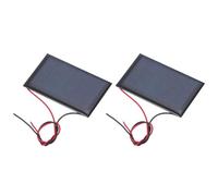 QUARKZMAN 2 Pcs Panel Solar Mini 3V 0.27W 90mA, Pequeño Panel Solar Policristalino Con 2 Cables Para Materiales De Juguetes Eléctricos DIY Kits Cargador, 62mm x 36mm
