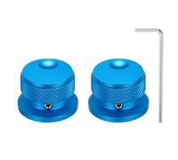 QUARKZMAN 2 Pcs Perillas de Potenciómetro de Aluminio, Perillas de Control de Volumen/Tono Universales de 1/4" (6mm) con Indicador de Ranura Ovalada para Guitarra, 4/5" Azul (30x20mm)