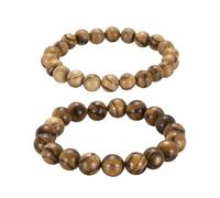 QUARKZMAN 2 Pcs Pulsera De Cuentas De Oración, 10/8MM Diámetro Cuentas Naturales De Madera Mala Pulseras Para Muñeca Con Bolsa Para Hombres Mujeres Pulsera Elástica De Cuentas Artesanía,