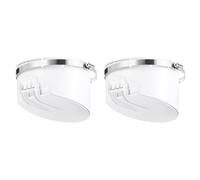 QUARKZMAN 2 Pcs PVC Válvula Anti-Retorno para Alcantarillado, Núcleo Anti-Olor para Tubo Horizontal de 160mm/6.3 Pulgadas de Diámetro Exterior En Tanques de Aguas Residuales, Blanco