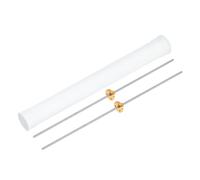 QUARKZMAN 2 Pcs Tornillo Avance 250 Mm Tr4X1 Con Tuercas Latón (Paso 1 Mm, 1 Entrada, Avance 1 Mm), Barra Tornillo Acero Inox 304 Piezas Actualización Con Tubo Embalaje Plástico, Plateado