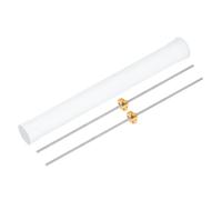 QUARKZMAN 2 Pcs Tornillo Avance Tr4X1 300 Mm Con Tuercas Latón (Paso 1 Mm, 1 Entrada, Avance 1 Mm), Barra Tornillo Acero Inox 304 Para Actualización Con Tubo Embalaje Plástico, Plateado