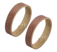 QUARKZMAN 2 Pcs Trabillas para Cinturón de Cuero 4cm de Ancho, Soporte de Correa para Cinturón, Anillo de Cuero para Cinturones de Trinquete y Cinturones de Vestir, Marrón, 11.5cmx1.5cm