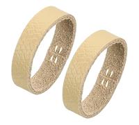 QUARKZMAN 2 Pcs Trabillas para Cinturón de Cuero 4cm de Ancho, Soporte de Correa para Cinturón, Anillo de Cuero para Cinturones de Trinquete y Cinturones de Vestir, Color Caqui, 11.5cmx1cm