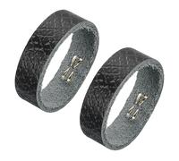 QUARKZMAN 2 Pcs Trabillas para Cinturón de Cuero 4cm de Ancho, Soporte de Correa para Cinturón, Anillo de Cuero para Cinturones de Trinquete y Cinturones de Vestir, Negro, 11.5cmx1cm