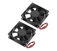QUARKZMAN 2 Pcs Ventilador De Enfriamiento Sin Escobillas DC12V DC12V 0.24A 80x80x25mm 2Pin 2Wire Alta Velocidad Silencioso Para Impresora 3D Gabinete De Computadora 1500-2200RPM