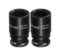 QUARKZMAN 2 Pezzi A Impatto Bassa 6 Punti 1/4 Di Pollice 10mm Metrica Standard Acciaio Cr-Mo Albero Asso Dado Esagonale Bullone Prese Per Riparazione Auto Macchina