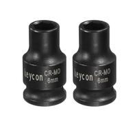 QUARKZMAN 2 Pezzi Bussola A Impatto Bassa A 6 Punti 1/4 Di Pollice 6mm Metrica Standard Bussola Acciaio Cr-Mo Per Albero Mozzo Dado Bullone Per Riparazione Auto Macchina