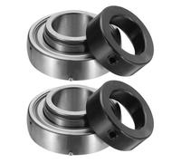 QUARKZMAN 2 Pezzi SA206-102 Cuscinetto A Sfera Con Collare Di Blocco Eccentrico Diametro Interno 1.2" Acciaio Cromato (GCR15)