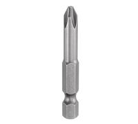 QUARKZMAN #2 Phillips Punta de Destornillador, PH2 Puntas Atornillador Imantada Cruzada Magnética S2 Acero 1/4" Vástago Hexagonal Brocas de Taladro Industrial, 50mm x 6mm (L*D）