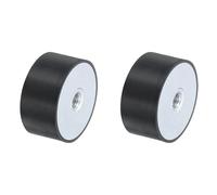QUARKZMAN 2 Piezas 50 x 25mm Monturas de Goma con Rosca Hembra M10, Aislador de Vibraciones, Reemplaza Almohadillas Antivibración Bloque Base de Goma