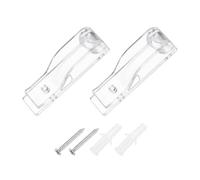 QUARKZMAN 2 Piezas 60x17.5mm Sujetador Cadena Y Cordón para Persianas, Gancho Fijación P para Cortinas, Dispositivo Tensión Cadena con Tornillos, Estores Romanos, Transparente