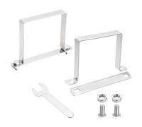 QUARKZMAN 2 Piezas Abrazadera En Forma De U Para Tubo Cuadrado 100x100mm | Soporte En Forma De U De Acero Inoxidable 304, Abrazadera De Correa Cuadrada, Con Placa De Pernos Tuercas Y Llave