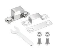 QUARKZMAN 2 Piezas Abrazadera En Forma De U Para Tubo Cuadrado 35x35mm Soporte En Forma De U De Acero Inoxidable 304 Abrazadera De Correa Cuadrada Con Placa De Tornillos Tuercas Y Llave