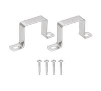 QUARKZMAN 2 Piezas Abrazadera En Forma De U Para Tubo Cuadrado 45x45mm Soporte En Forma De U De Acero Inoxidable 304 Con Tornillos Autoperforantes Para Tuberías