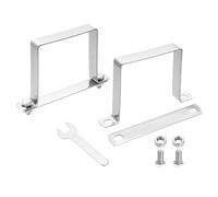 QUARKZMAN 2 Piezas Abrazadera En Forma De U Para Tubo Cuadrado 90x90mm | Soporte En Forma De U De Acero Inoxidable 304, Abrazadera De Correa Cuadrada, Con Placa De Tornillos Tuercas Y Llave