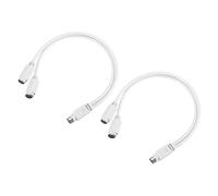 QUARKZMAN 2 Piezas Adaptador Y PS/2 Cable MDIN6 1.08 Pies PS/2 Macho a Doble Hembra Convertidor Conector Adaptador para PC Industrial Teclado y Ratón, Negro