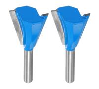 QUARKZMAN 2 Piezas Barrena de Fresasdo de Dovetail de 1" de Diámetro 1/4" Vástago Carburo de Tungsteno 14 Grados Barrena de Dovetail para Caja Cajón Unión de Gabinete