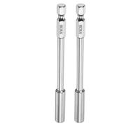 QUARKZMAN 2 Piezas barrena Para Tuercas De 4mm Métricas Casquillo De 1/4" Vástago Hexagonal De 3.94" (100mm) Largo Casquillo De 6 Puntos Cambio Rápido Acero CR-V De Pernos Para Taladro