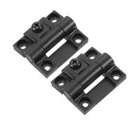 QUARKZMAN 2 Piezas Bisagra de Torque Ajustable, 43x36mm Bisagras de Control de Posición Ajustable con Orificios Avellanados de Plástico para Muebles de Gabinete, Negro