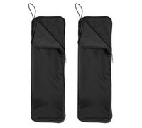 QUARKZMAN 2 piezas Bolsa para Paraguas Mojados 15" Funda de Manga de Paraguas de Tela Oxford con Interior de Microfibra Impermeable Estuche Compacto Portátil, Negro