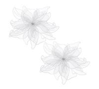 QUARKZMAN 2 Piezas Broche De Flor Grande De Satén Para Mujer Broches Florales Elegantes De Organza Para Boda Baile Fiesta Vestido Sombrero Accesorios Blanco