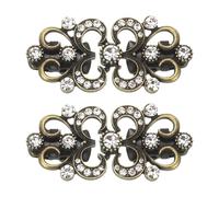 QUARKZMAN 2 Piezas Broches Vintage para Suéter, Cierre de Capa Retro para Cardigan, Broche de Collar de Chal para Mujeres (Bronce)