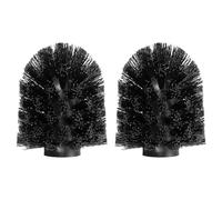 QUARKZMAN 2 Piezas Cabezal de Repuesto para Cepillo de Inodoro 15mm, Cepillo de Limpieza de Bola Redonda para Cabezales de Cepillo de Inodoro Negro