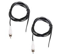 QUARKZMAN 2 Piezas Cable De Audio RCA Para Subwoofer De 5 Pies 1 Conector RCA Macho A Cable Pelado Para Amplificador Home Theater Blanco