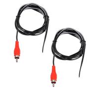 QUARKZMAN 2 Piezas Cable De Audio RCA Para Subwoofer De 5 Pies 1 Conector RCA Macho A Cable Pelado Para Amplificador Home Theater Rojo
