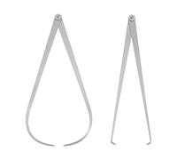 QUARKZMAN 2 Piezas Calibrador Fijo Interno/Externo 400mm 16 Pulgadas Acero Para Herramientas Junta De Fricción Fija Herramienta De Medición Interna Para Tallado Modelado Moldeado Plateado