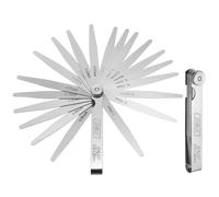 QUARKZMAN 2 Piezas Calibre De Espesores Métrico 0.05-1mm 20 Láminas Juego De Galgas Cónicas 100mm 3CR13 Acero Inoxidable Herramienta De Medición Para Reparación Válvulas Guitarra Bujía