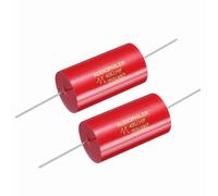 QUARKZMAN 2 Piezas Capacitor Divisor De Frecuencia 40uf 250V Axial Para Altavoz Audio Crossover MKP Capacitor De Película Rojo