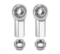 QUARKZMAN 2 Piezas CF5 Rodamiento De Extremo De Barra Con Diámetro Interno De 1/2 Pulgada, Rosca Hembra Derecha 1/2-20, Extremos De Barra Autolubricantes Con Tuercas De Seguridad