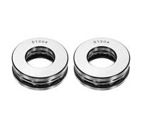 QUARKZMAN 2 Piezas Cojinetes De Empuje, Diámetro Interior 20mm Diámetro Exterior 40mm Grosor 14mm 51204 Hilera Simple Rodillos, Cojinete De BolasAxilAcero Cromado, ABEC5