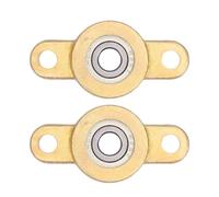 QUARKZMAN 2 Piezas Cojinetes De Soporte TF06 Para Ejes De 6 Mm De Diámetro, Cojinete De Brida Autoalineable Con 2 Pernos, Carcasa De Cobre, (ABEC 3)