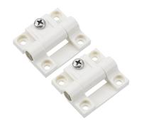 QUARKZMAN 2 Piezas de Bisagra de Torque Ajustable, 43x36mm Bisagras de Control de Posición Ajustable con Orificios Avellanados de Plástico para Muebles de Gabinete, Blanco