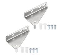 QUARKZMAN 2 Piezas De Bisagras De Puerta De Congelador De Acero Inoxidable De Reemplazo, Bisagra De Columna Externa, Distancia Del Eje Derecho 1.38" Para Refrigerador Con Tornillos Y.