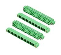 QUARKZMAN 2 Piezas De Bloque De Terminales De Tornillo Conector 18 Pines 3.81 Mm Conector Enchufable Componente Electrónico 300 V 8 A Con Conector Warp Para Panel De Enchufe Montaje