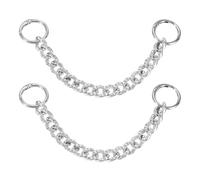 QUARKZMAN 2 Piezas De Cadenas De Encanto Para Zapatos Con Brillantes, Charms De Estrás Para Sandalias, Accesorios Para Zapatos De Mujer Y Hombre, Favoritos De Fiesta, Zuecos, Jeans (Plata)