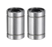 QUARKZMAN 2 Piezas de Cojinete Lineal LM6UU 6mm ID 12mm OD 19mm de Longitud Cojinete de Bolas Lineal Doble Sellado de Goma Acero para Impresora 3D Máquina de Envasado de Alimentos