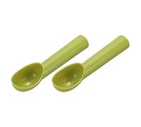 QUARKZMAN 2 Piezas De Cucharas De Helado De Plástico, Cucharas Para Fruta Sacabolas De Sandía Utensilios De Cocina Para Helado Yogur Pastel Melón Verde
