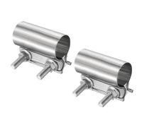 QUARKZMAN 2 Piezas De Escape 1.77" De Banda De Unión De Solape De Acero Inoxidable Para Conexión De Tubos De Escape Con Tornillos M10x55.5 Para Tubos De Codo De De Automóvil