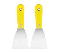 QUARKZMAN 2 Piezas de Espátula de Acero al Carbono de 3" con Mango de Plástico para Extender agramasa en Seco para Papel Pintado, Raspado de Paredes, Pintura, Amarillo