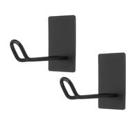 QUARKZMAN 2 Piezas De Ganchos Adhesivos Para Pared Grandes Impermeables De Acero Inoxidable Ganchos Adhesivos Para Toalla Y Armario Pared Para Baño Cocina Lavabo Entrada Negro