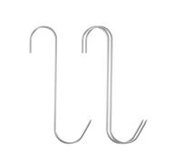 QUARKZMAN 2 piezas de Ganchos para Carne de 7" de Acero Inoxidable 304 Gancho de Carnicero en Forma de S para Colgar Carne para Ahumar Asar Costilla de Ternera BBQ (Carga Máxima 11 Libras)