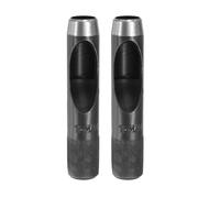 QUARKZMAN 2 Piezas De Sacabocados De Cuero De 15 Mm Con Punta Hueca Redonda Herramienta De Corte De Acero Al Carbono Para Correas De Reloj Arandelas Reparación De De Cuero DIY Negro