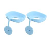 QUARKZMAN 2 Piezas De Soporte Para Helados De Silicona Con Pajita 2.1" X 0.8" Soporte Para Helados Utensilios De Cocina Azul